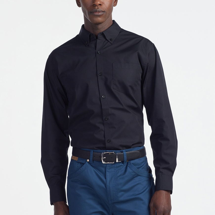 Men's Long Sleeve Carefree Poplin Shirt: CW-CW1337V4