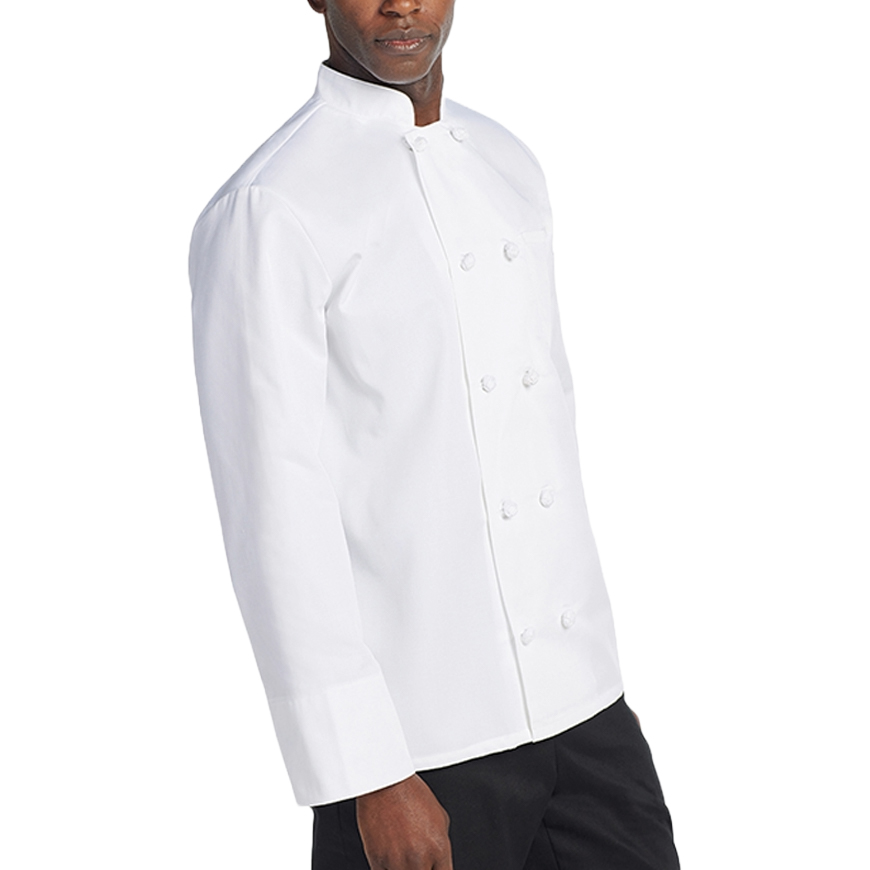 Unisex Classic Long Sleeve Essential Cloth Knot Chef Coat: CW-CW4400V2