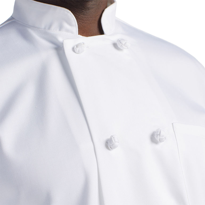 Unisex Classic Long Sleeve Essential Cloth Knot Chef Coat: CW-CW4400V5