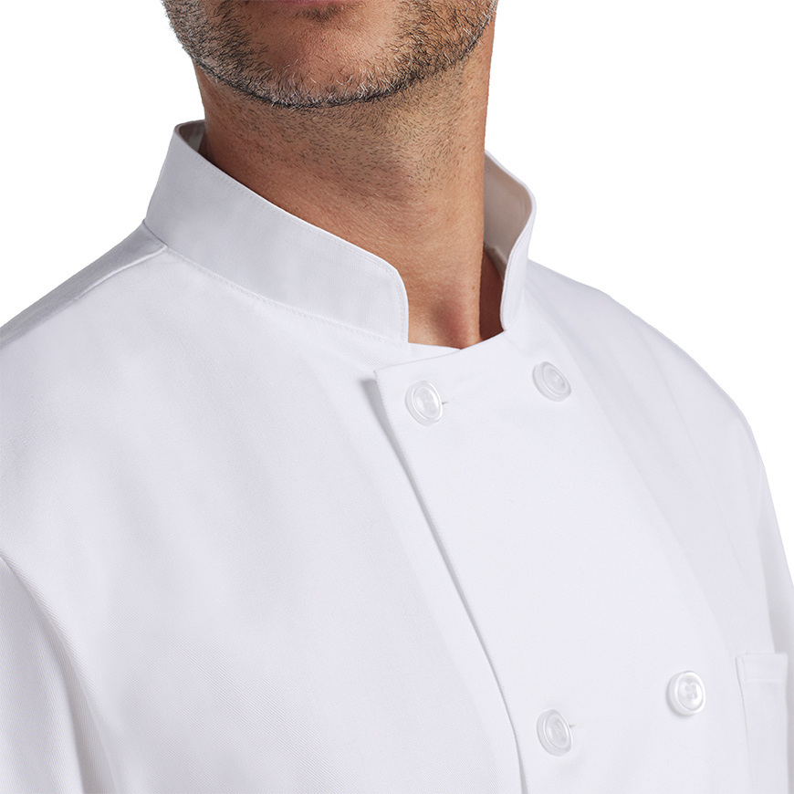 Uncommon Threads Classic Short Sleeve Essential Plastic Button Chef Coat: CW-CW4455V2