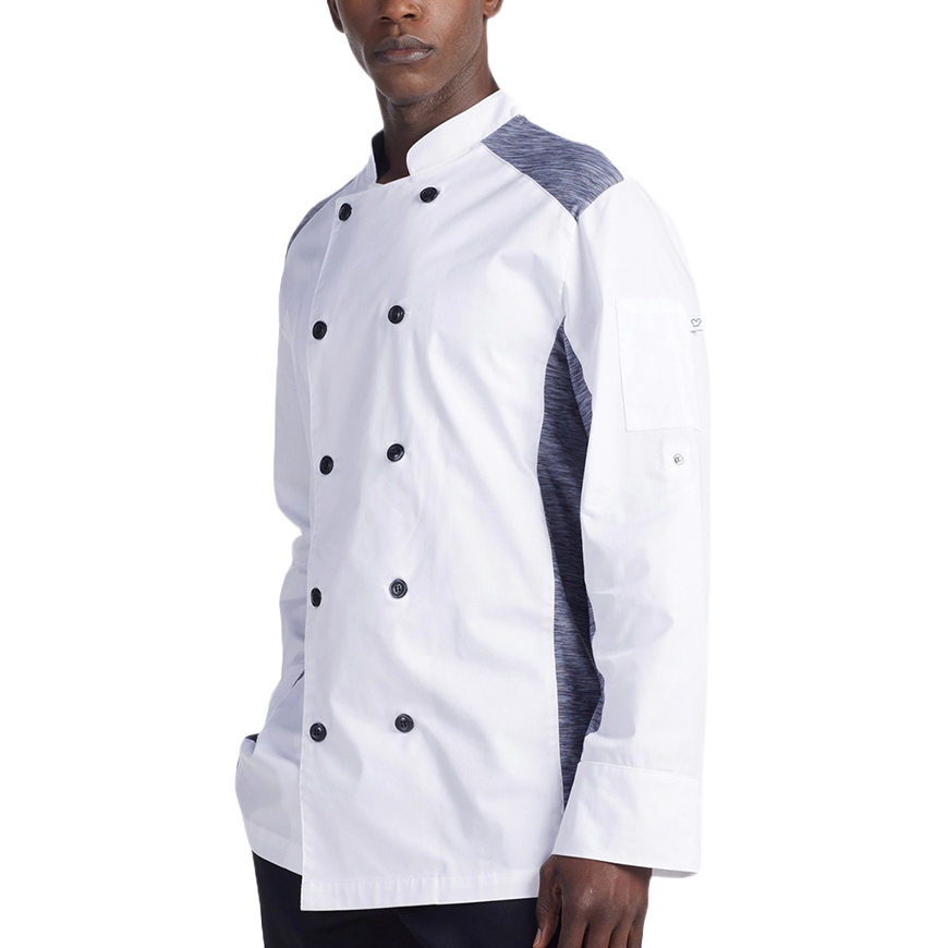 Unisex Slim Long Sleeve Quick Cool Stretch Chef Coat: CW-CW5632V4